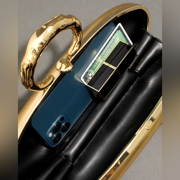 Alexis Bittar Molten Gold Bullet Minaudière - Picture 7 of 14